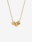 Hammered Layered Disc Necklace -