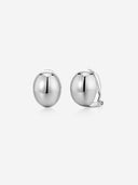 Silver Bean Ear Clips -