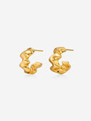 Wave C Hoop Earrings -