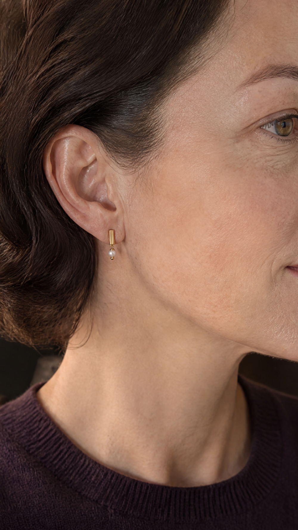 Trinity Pearl Earrings customer photo