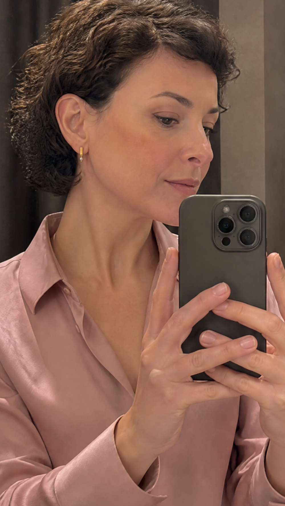 Trinity Pearl Earrings customer photo