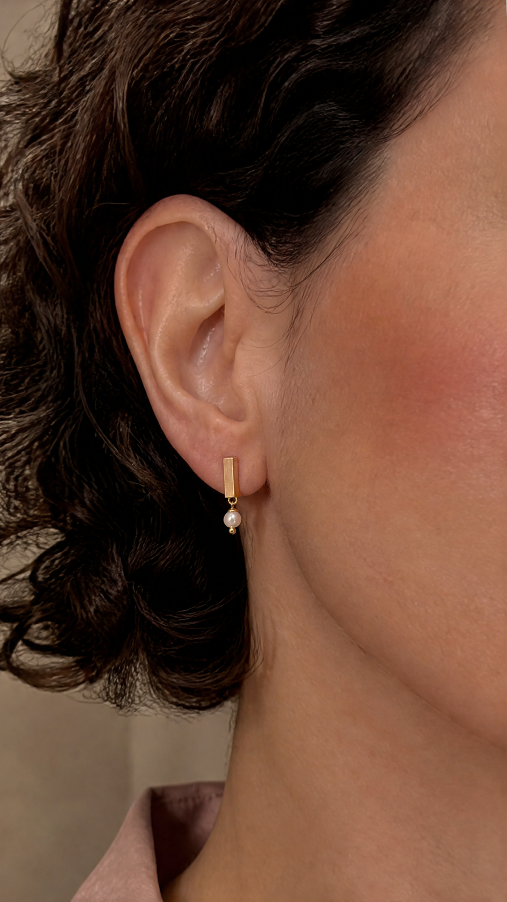 Trinity Pearl Earrings customer photo
