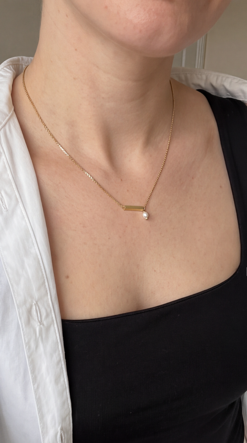 Trinity Pearl Necklace customer photo
