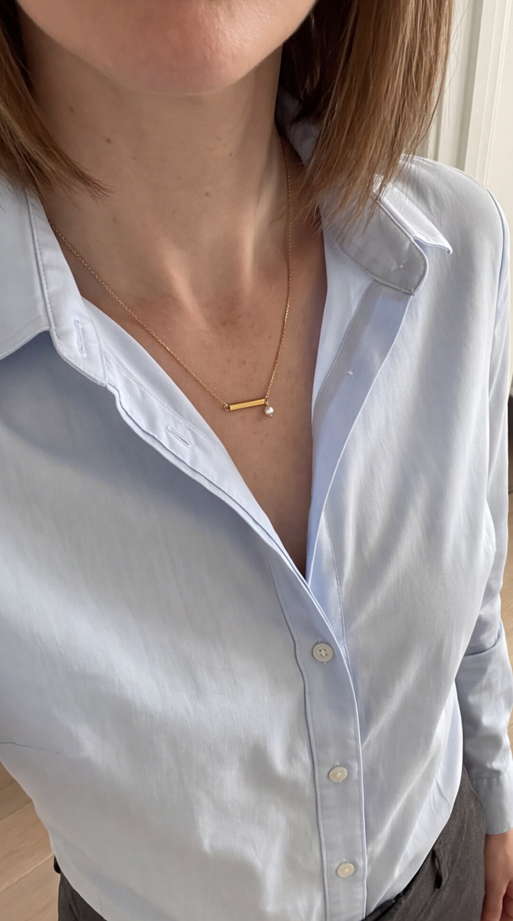Trinity Pearl Necklace customer photo