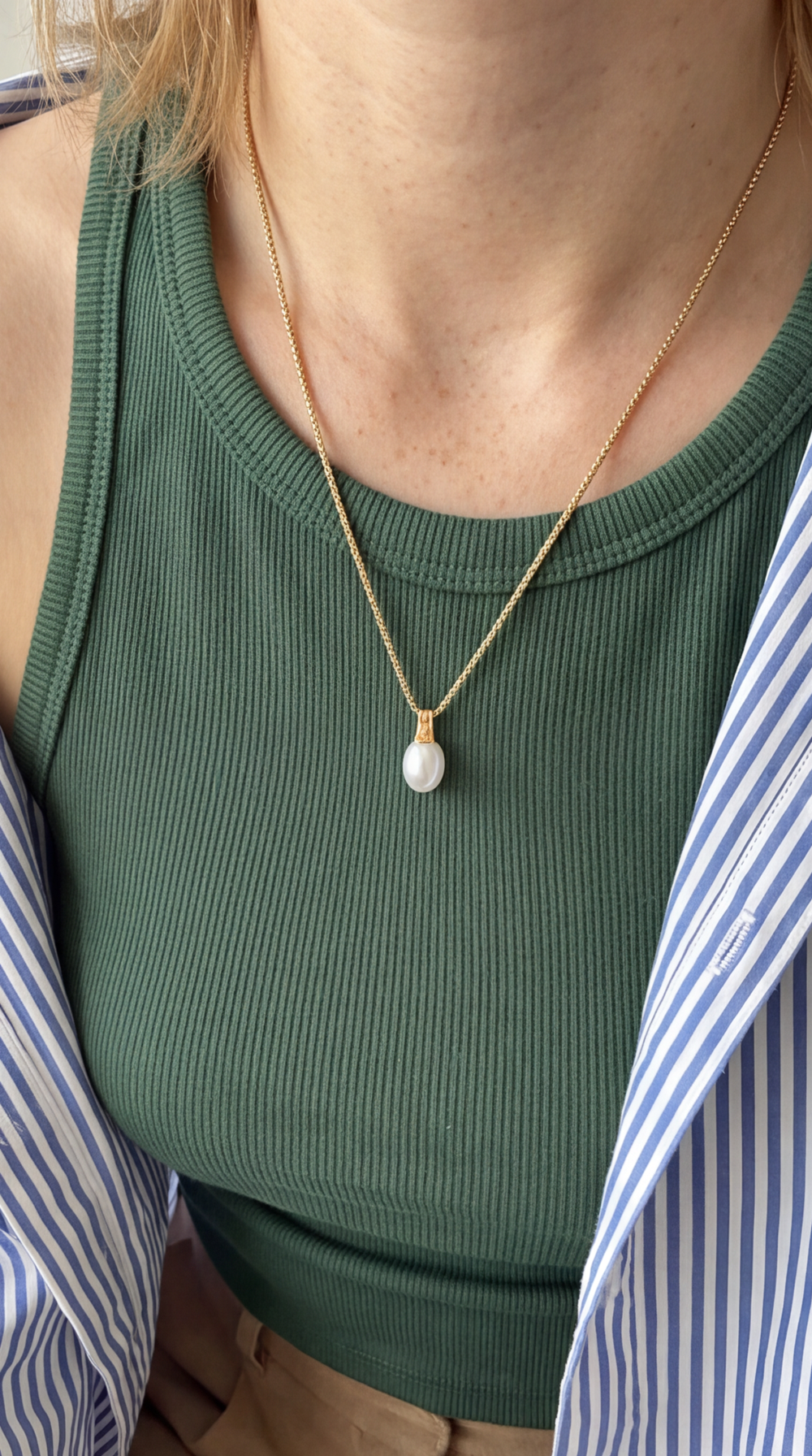 Tile Pearl Necklace customer photo