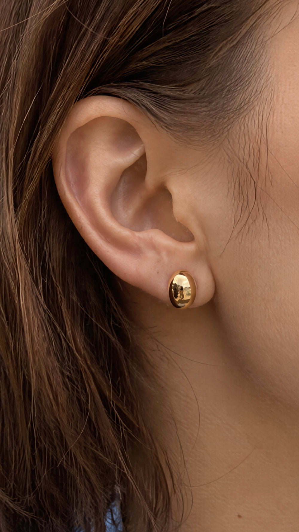Bean-Shaped Stud Earrings customer photo