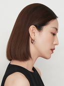 Bead-Clip Huggie Earrings -