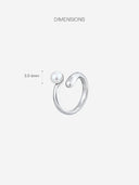 Bezel Pearl Ring -