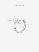 Bezel Pearl Ring -