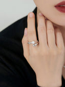 Bezel Pearl Ring -