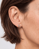 Dual-Tone Stud Earrings -