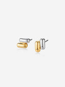 Dual-Tone Stud Earrings -