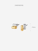 Dual-Tone Stud Earrings -