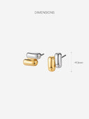 Dual-Tone Stud Earrings -