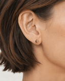 Hammered Bead Stud Earrings -