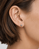 Hammered Bead Stud Earrings -