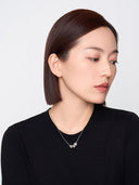 Hammered Layered Disc Necklace -
