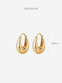 Luna Huggie Hoops -