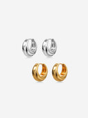 Mini Luna Huggie Hoops -