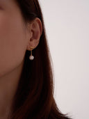 Pearl Bar Drop Earrings -