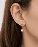 Pearl Bar Drop Earrings -