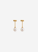 Pearl Bar Drop Earrings -