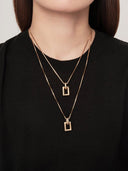 Petite Square Clasp Necklace -