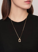 Petite Square Clasp Necklace -
