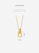 Petite Square Clasp Necklace -