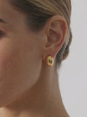 Silver Bean Ear Clips