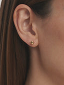 Hammered Bead Stud Earrings
