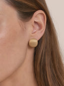 Wire-Brushed Ball Earrings