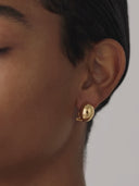 Silver Bean Ear Clips