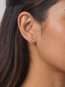 Dual-Tone Stud Earrings