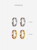 Rhombus Enamel hoops -