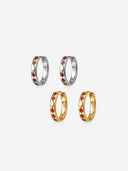 Rhombus Enamel hoops -