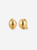 Silver Bean Ear Clips -