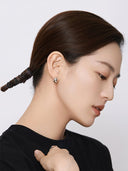 Silver Bean Earrings -