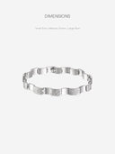 Silver Tile-Shaped Bracelet -