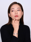 Silver Tile-Shaped Bracelet -