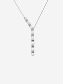 Silver Tile-Shaped Necklace -