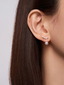 Suspended Pearl Drop Earrings -