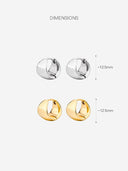 Tapered Arc Hoop Earrings -