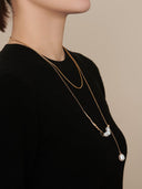 Triple-Baroque Pearl Sweater Necklace -