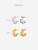 Wave C Hoop Earrings -