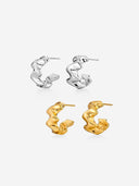 Wave C Hoop Earrings -