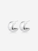 Wide C Hoop Earrings -