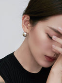 Wide C Hoop Earrings -