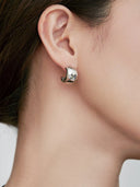 Wide C Hoop Earrings -