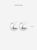 Wide C Hoop Earrings -